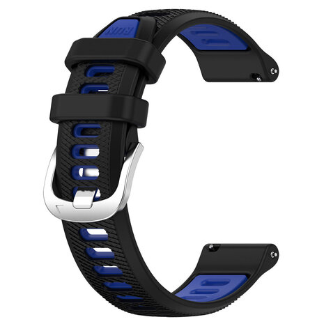 Strap-it® Strap-it Garmin  Forerunner 245 sport gesp bandje (zwart/blauw)