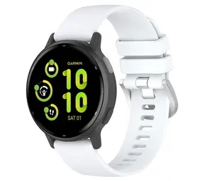 Strap-it® Garmin Vivoactive 5 siliconen classic bandje (wit)