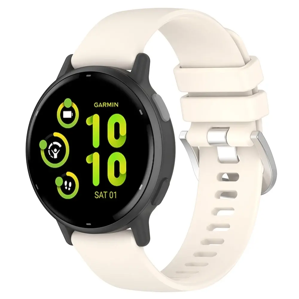 Strap-it® Strap-it Garmin Vivoactive 5 siliconen classic bandje (sterrenlicht)