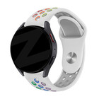 Bandz Bandz Samsung Galaxy Watch 5 Pro sport band 'Deluxe' (wit/rainbow)
