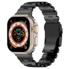 Strap-it® Strap-it Apple Watch Butterfly titanium band (zwart)