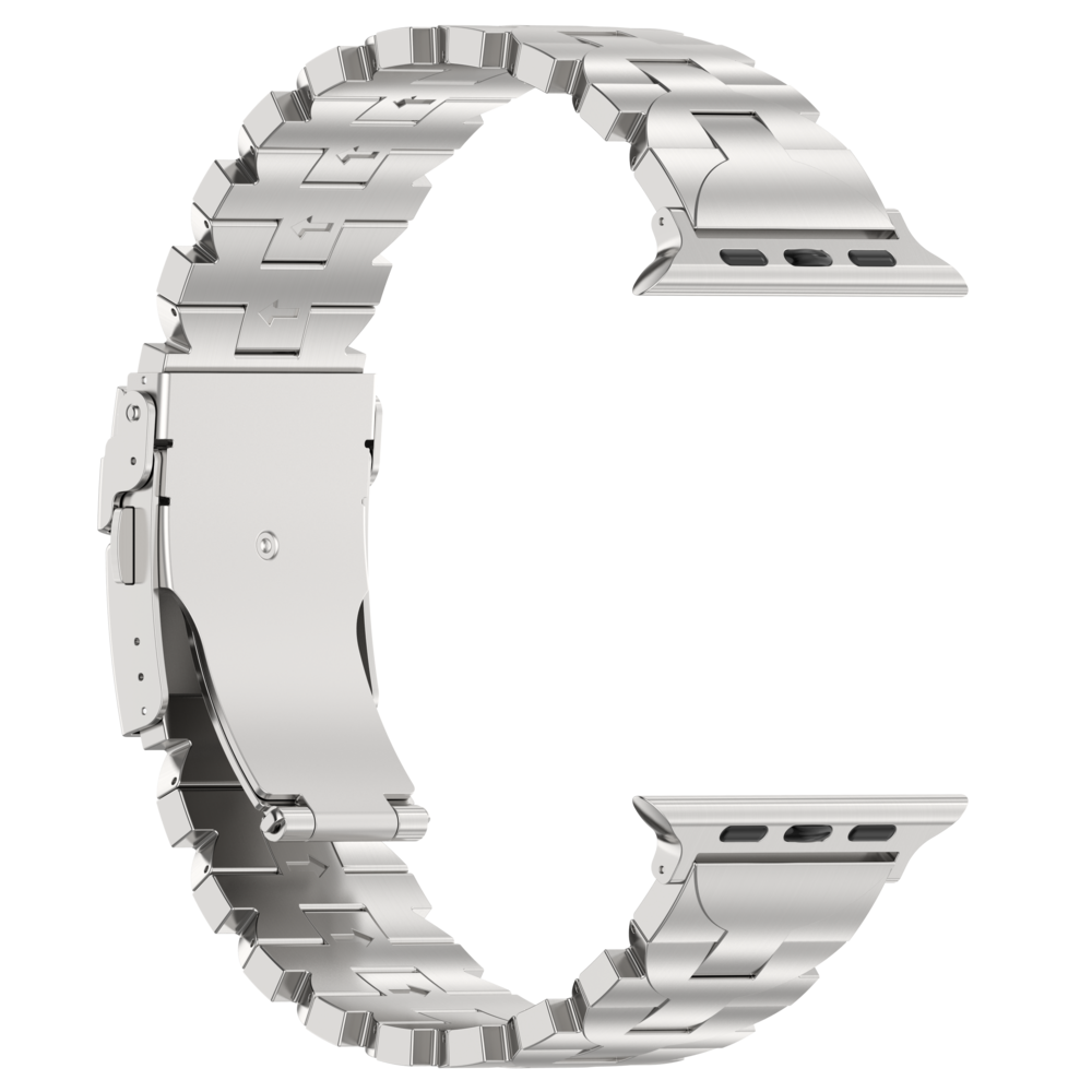Strap-it® Strap-it Apple Watch Butterfly titanium band (zilver)
