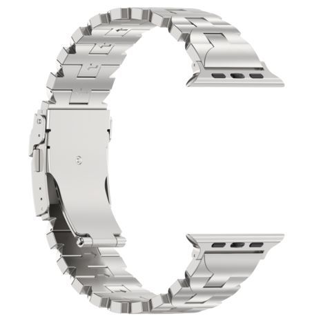 Strap-it® Strap-it Apple Watch Butterfly titanium band (zilver)