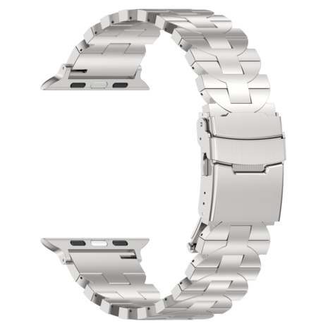 Strap-it® Strap-it Apple Watch Butterfly titanium band (zilver)