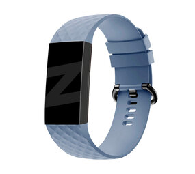 Bandz Bandz Fitbit Charge 3 siliconen band 'Classic' (grijsblauw)