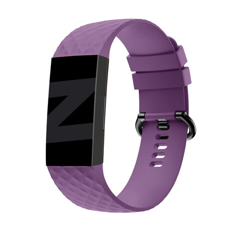 Bandz Bandz Fitbit Charge 3 siliconen band 'Classic' (paars)