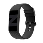 Bandz Bandz Fitbit Charge 4 siliconen band 'Classic' (zwart)