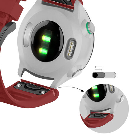 Bandz Bandz Garmin Fenix 7 siliconen band met gesp (rood)
