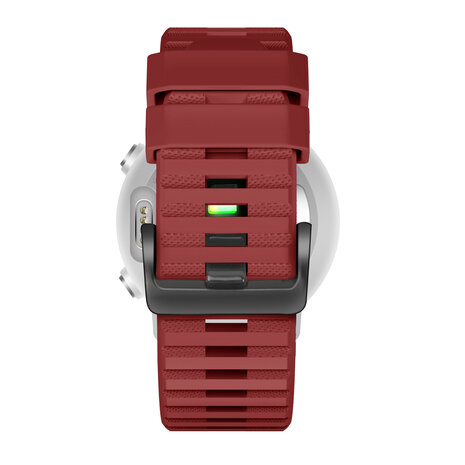 Bandz Bandz Garmin Fenix 7 siliconen band met gesp (rood)