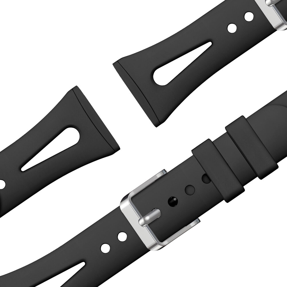 Bandz Bandz Fitbit Sense silicone band 'Slim' (zwart)