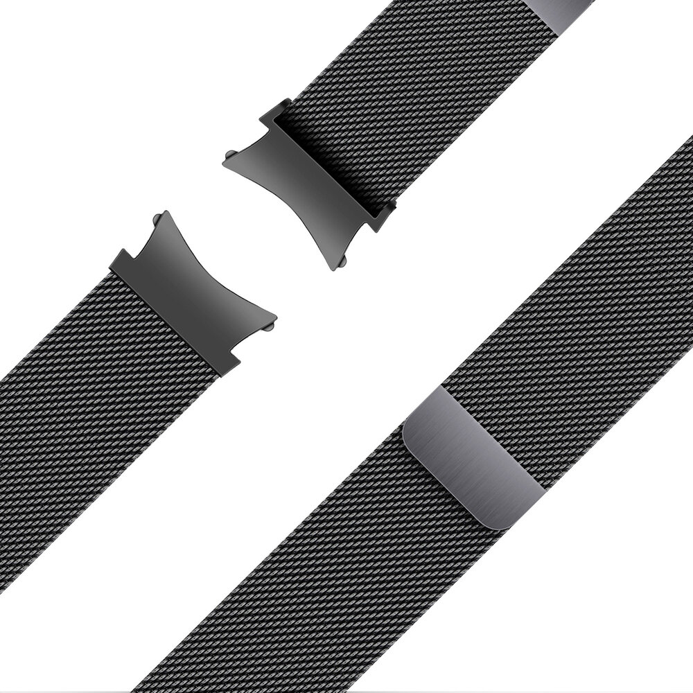 Bandz Bandz Samsung Galaxy Watch 6 - 44mm Milanese loop band (zwart) Bandz Bandz Samsung Galaxy Watch 6 - 44mm Milanese loop band (zwart)