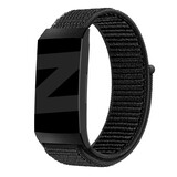 Bandz Bandz Fitbit Charge 3 nylon loop band (zwart)