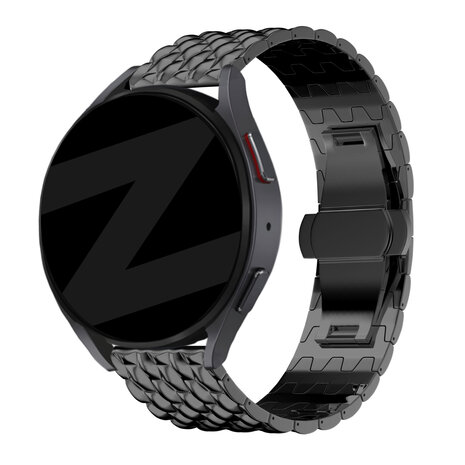 Bandz Bandz Samsung Galaxy Watch 42mm stalen band 'Dragon' (zwart)