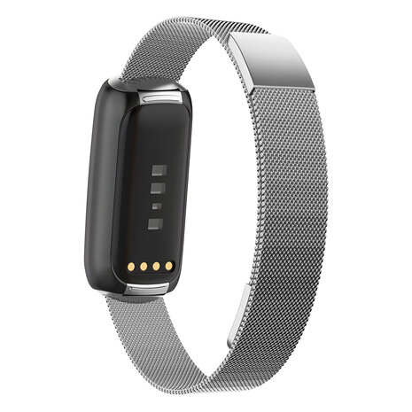 Bandz Bandz Fitbit Luxe Milanese loop band (zilver) Bandz Bandz Fitbit Luxe Milanese loop band (zilver)