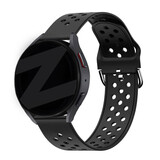 Bandz Bandz Samsung Galaxy Watch 4 44mm sport band 'Air' (zwart)