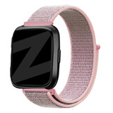 Bandz Bandz Fitbit Versa nylon loop band (roze)