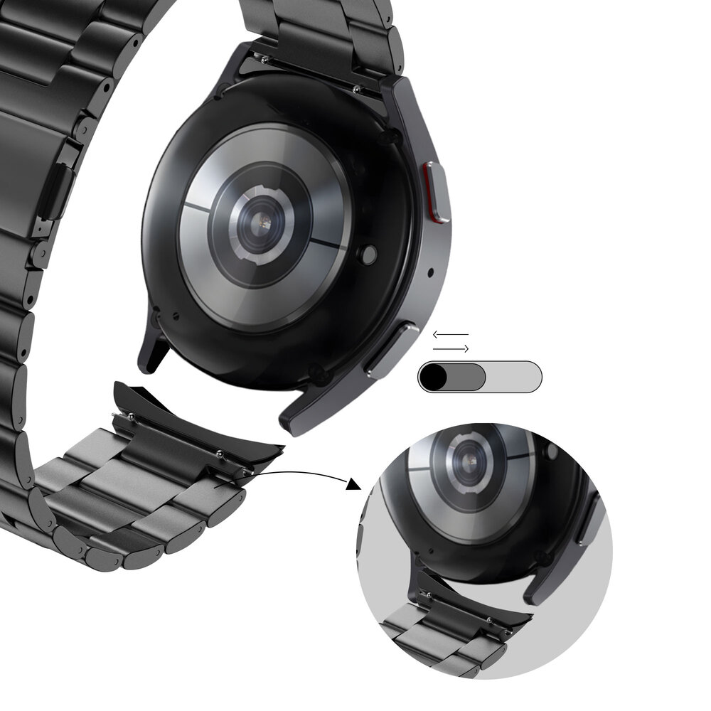 Samsung Galaxy Watch 6 Classic 43mm titanium schakel band (zwart ...