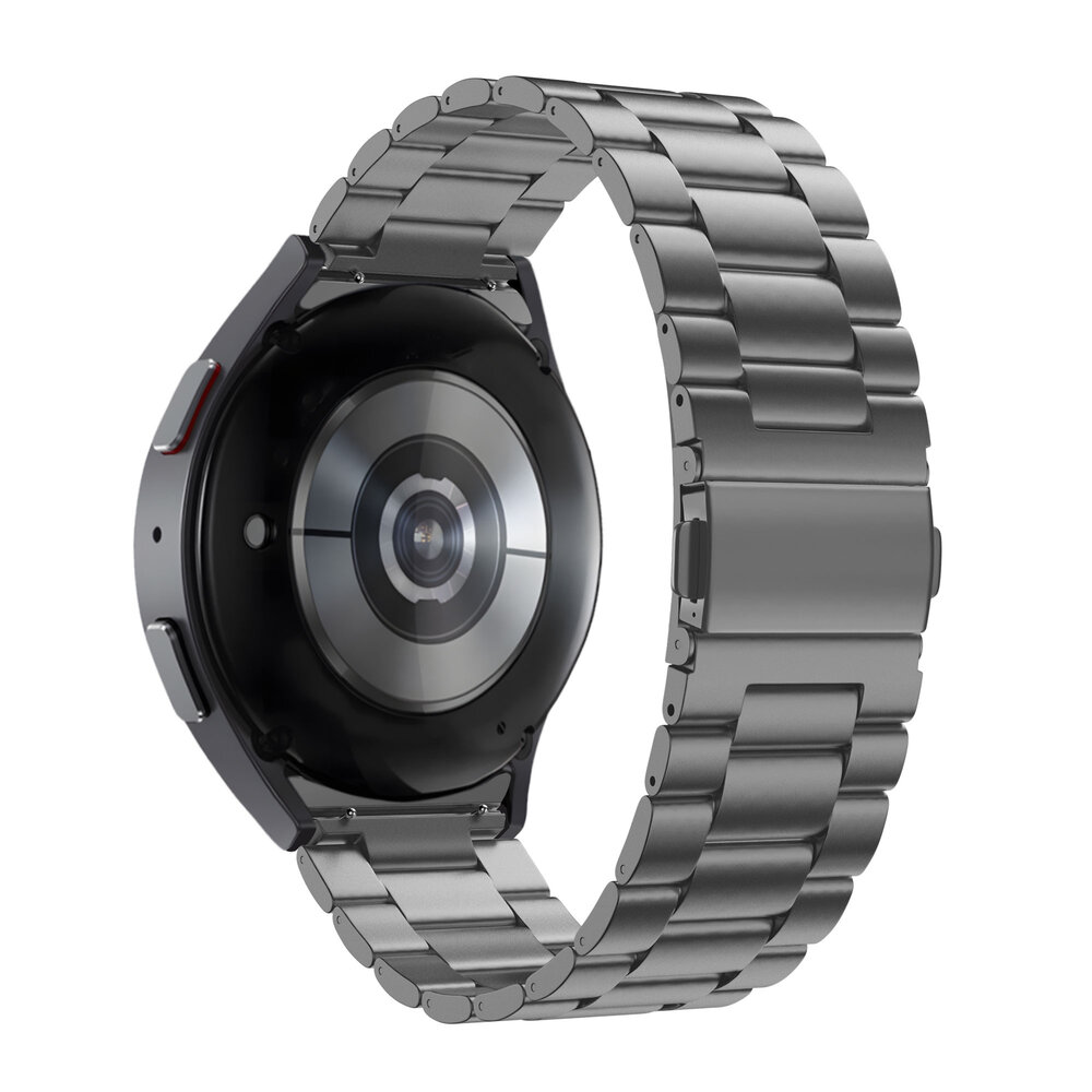 Bandz Bandz Samsung Galaxy Watch 4 Classic 42mm titanium schakel band (grafiet)