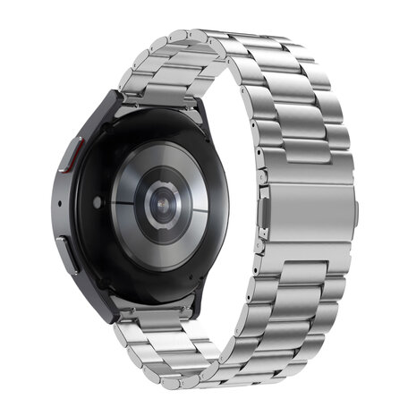 Bandz Bandz Samsung Galaxy Watch 4 40mm titanium schakel band (zilver)