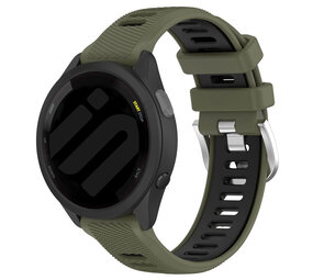 Garmin Forerunner 245 sport gesp bandje olijfgroen zwart Smartwatchbanden