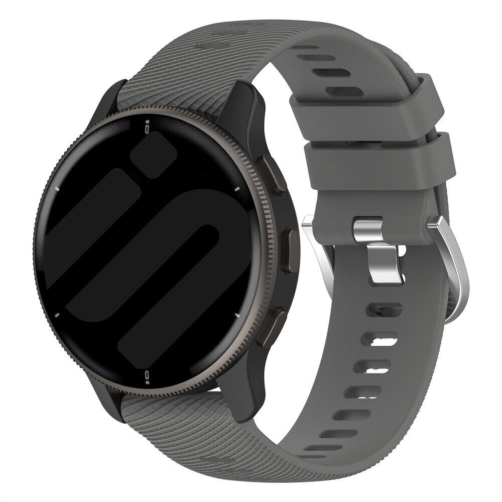 Strap-it® Strap-it Garmin Vivoactive 5 siliconen bandje (donkergrijs)