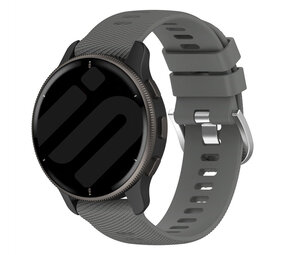 Strap-it® Garmin Vivoactive 3  siliconen bandje (donkergrijs)