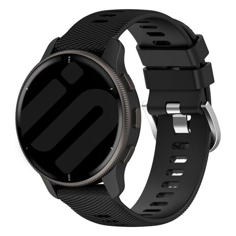 Strap-it® Strap-it Garmin Forerunner 245 siliconen bandje (zwart)