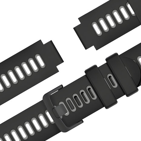 Garmin Forerunner 735xt sport band met gesp zwart grijs Smartwatchbanden
