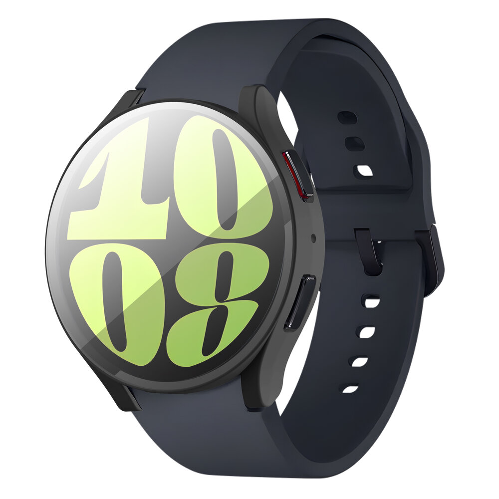 Strap-it® Strap-it Samsung Galaxy Watch 6 44mm PC hard case met glas (zwart) Strap-it® Strap-it Samsung Galaxy Watch 6 44mm PC hard case met glas (zwart)