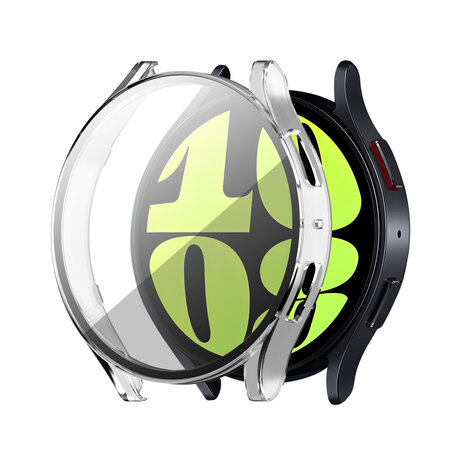 Strap-it® Strap-it Samsung Galaxy Watch 6 44mm PC hard case met glas (transparant)