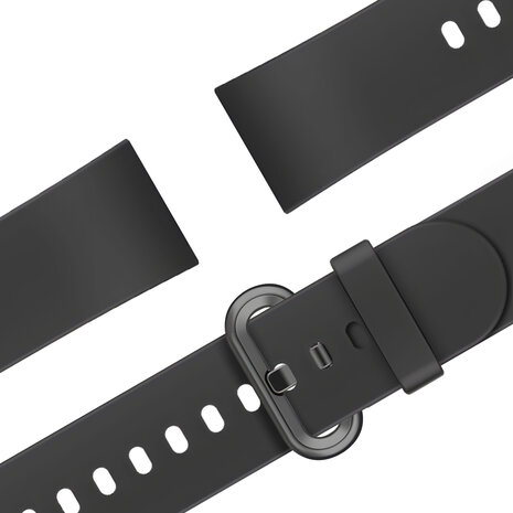 Bandz Bandz Xiaomi MI Watch Lite siliconen band 'Classic' (zwart)