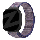Bandz Bandz Fitbit Versa 3 nylon loop band (donkerblauw)