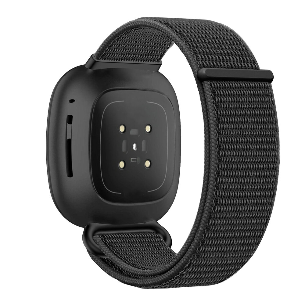 Bandz Bandz Fitbit Sense nylon loop band (zwart) Bandz Bandz Fitbit Sense nylon loop band (zwart)