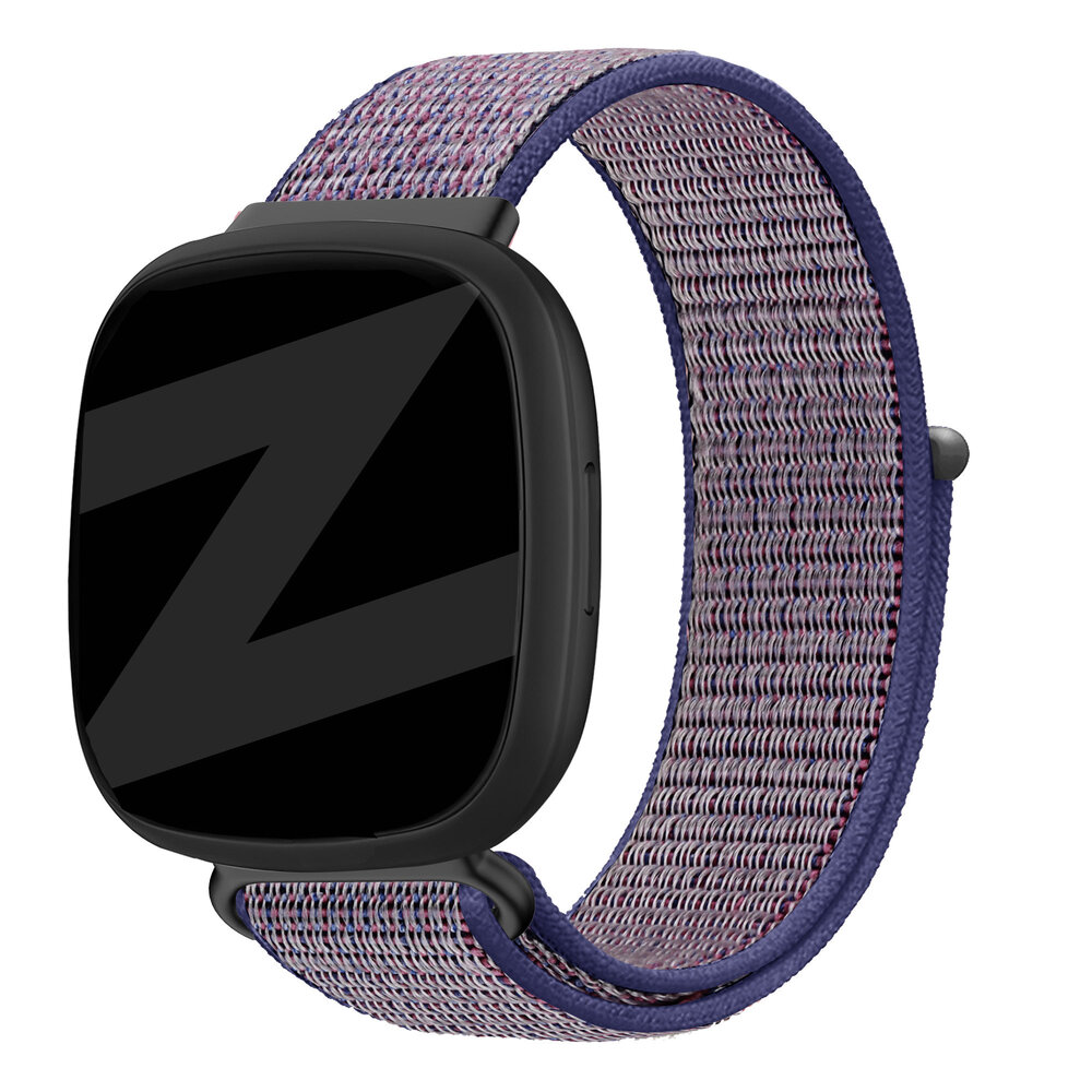 Bandz Bandz Fitbit Sense nylon loop band (donkerblauw)