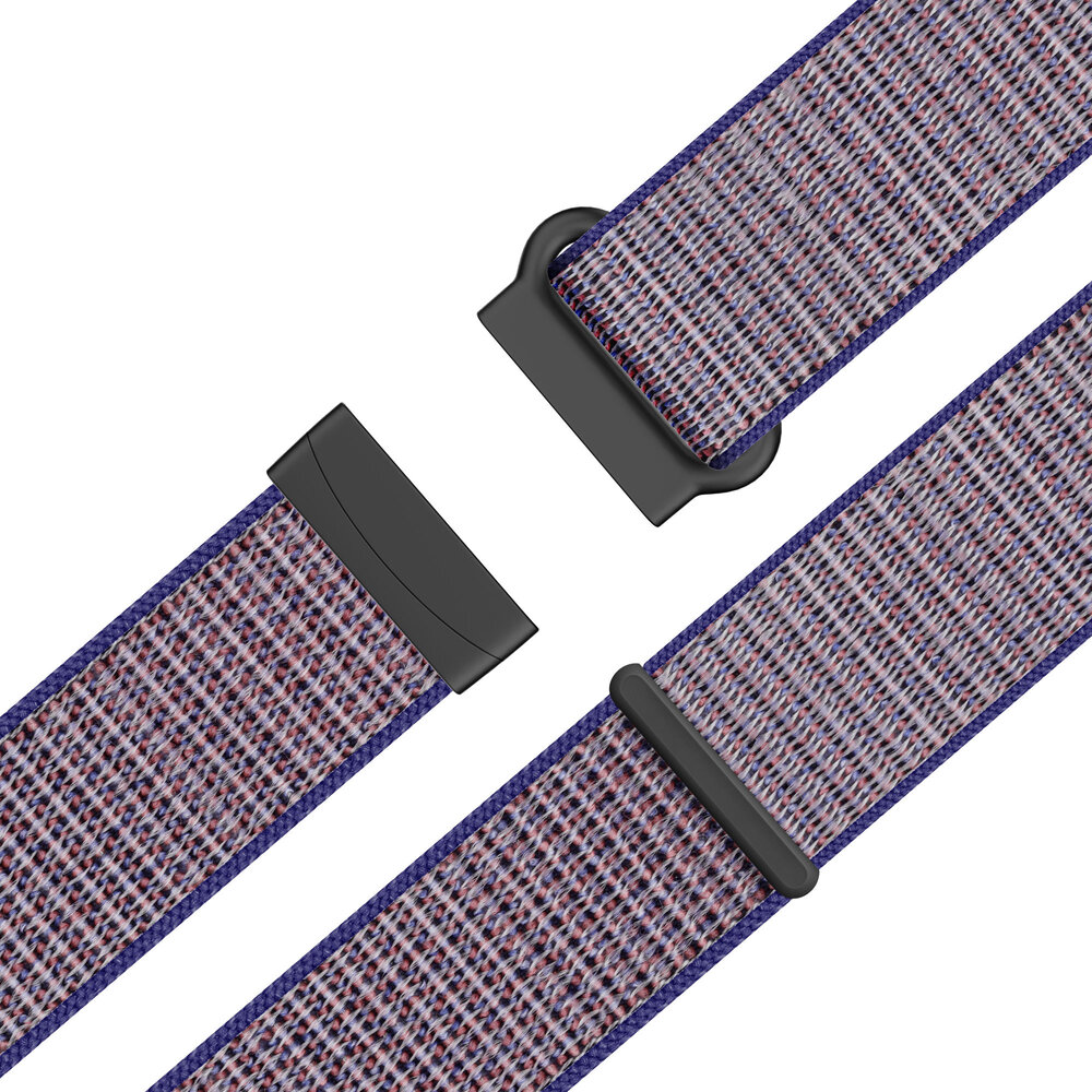 Bandz Bandz Fitbit Sense nylon loop band (donkerblauw)