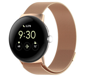 Strap-it® Google Pixel Watch 1/2 Milanese band (rosé goud)