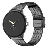 Strap-it® Google Pixel Watch 1/2 roestvrijstalen band (zwart)