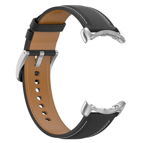 Strap-it® Strap-it Google Pixel Watch 1/2 leren bandje (zwart)