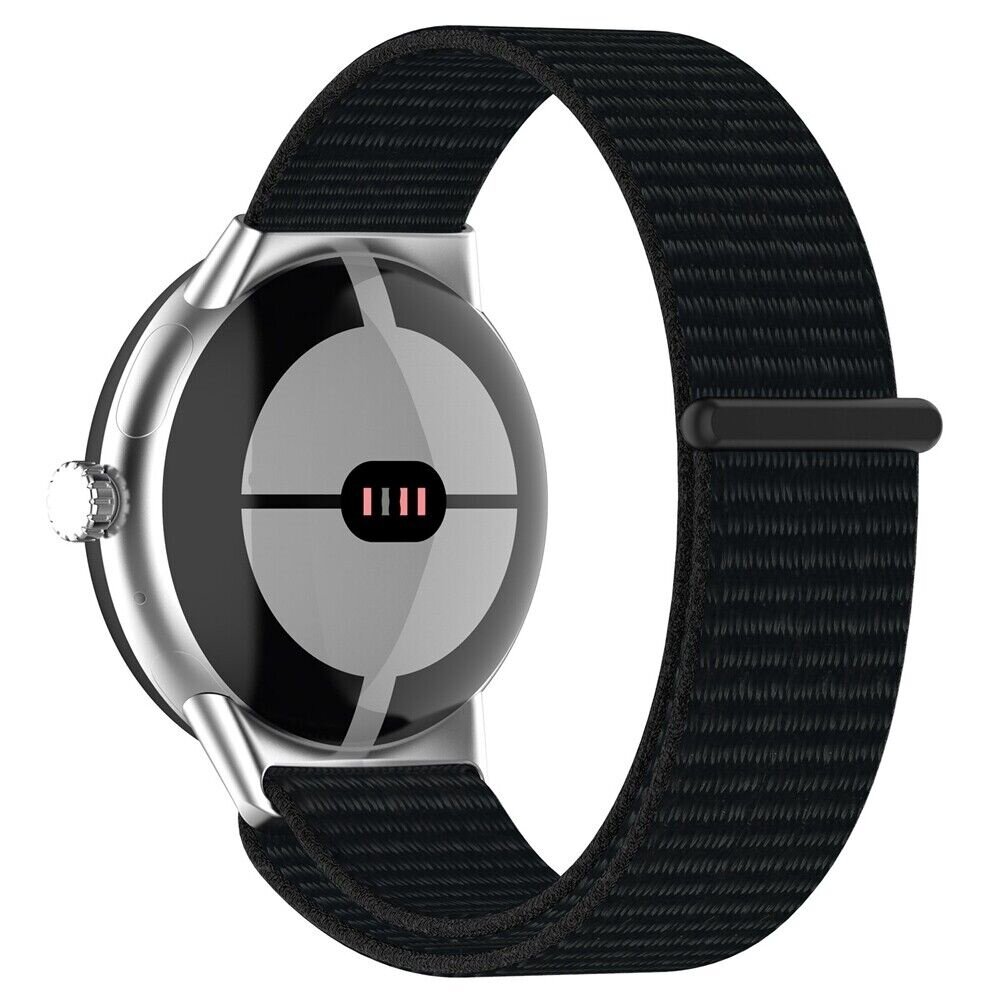 Strap-it® Strap-it Google Pixel Watch 1/2 nylon bandje (zwart)