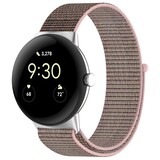 Strap-it® Google Pixel Watch 1/2 nylon bandje (roze)