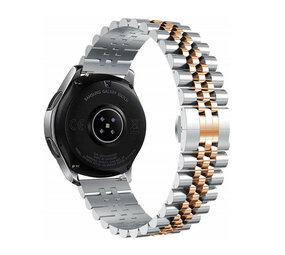 Strap-it® Huawei Watch GT Jubilee stalen band (zilver/rosé goud) Strap-it® Huawei Watch GT Jubilee stalen band (zilver/rosé goud)