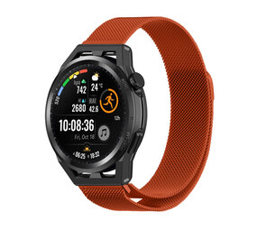 Strap-it® Huawei Watch GT Milanese band (oranje)