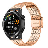 Strap-it® Huawei Watch GT roestvrij stalen band (rosé goud)