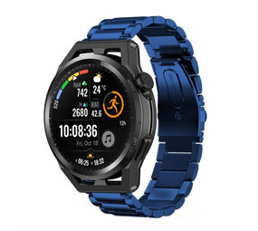 Strap-it® Huawei Watch GT stalen band (blauw) Strap-it® Huawei Watch GT stalen band (blauw)