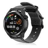 Strap-it® Huawei Watch GT nylon gesp band (zwart)