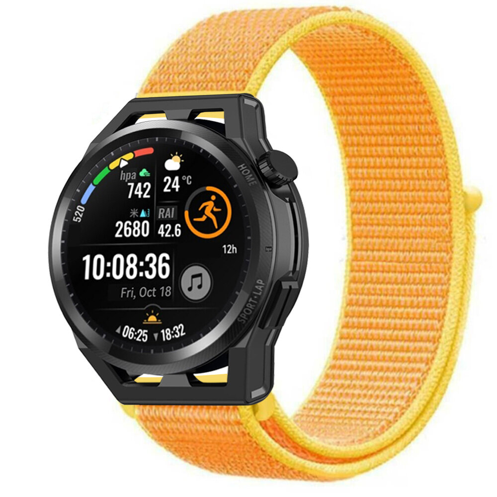 Strap-it® Strap-it Huawei Watch GT nylon band (lichtgeel) Strap-it® Strap-it Huawei Watch GT nylon band (lichtgeel)