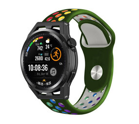 Strap-it® Huawei Watch GT sport band (legergroen kleurrijk)