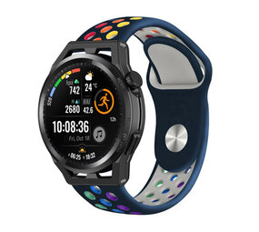 Strap-it® Huawei Watch GT sport band (donkerblauw kleurrijk) Strap-it® Huawei Watch GT sport band (donkerblauw kleurrijk)