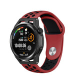 Strap-it® Huawei Watch GT sport band (rood/zwart)