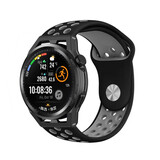 Strap-it® Huawei Watch GT sport band (zwart/grijs)